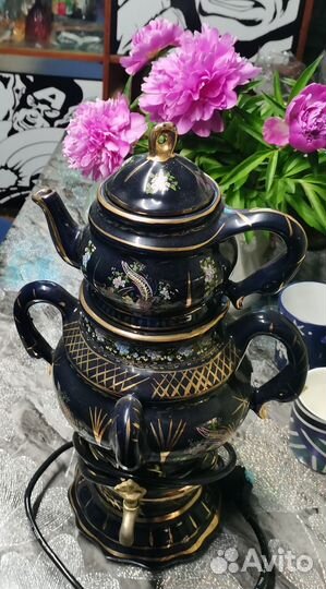 Электрический самовар и чайник заварочный