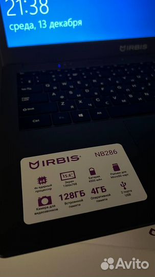 Новый ноутбук Irbis nb286