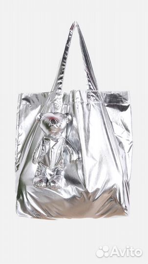 Cумка -шоппер серебряная
