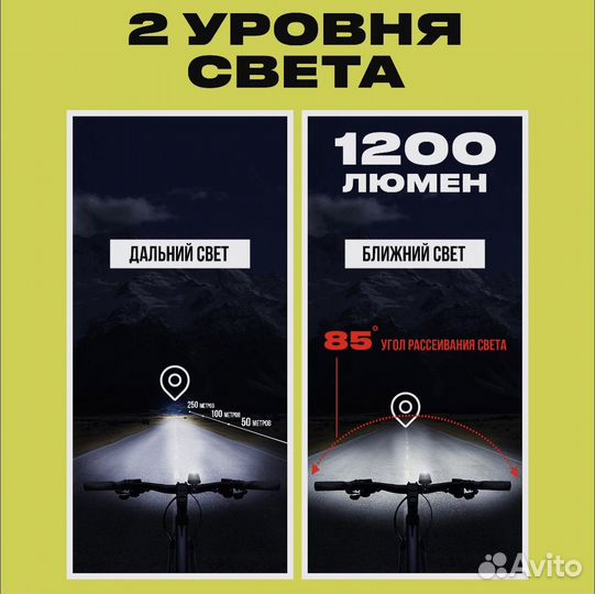 Велосипедный фонарь на 1200 люмен