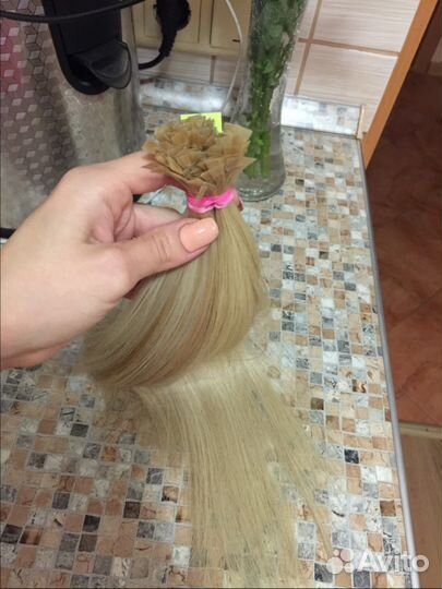 Волосы натуральные блонд