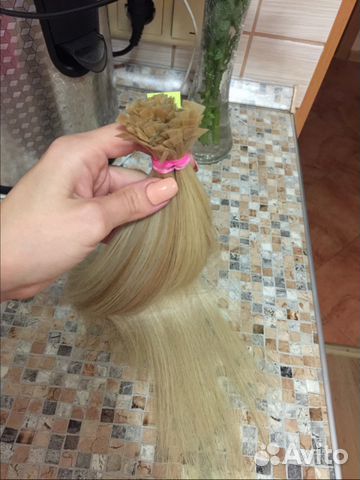 Волосы натуральные блонд