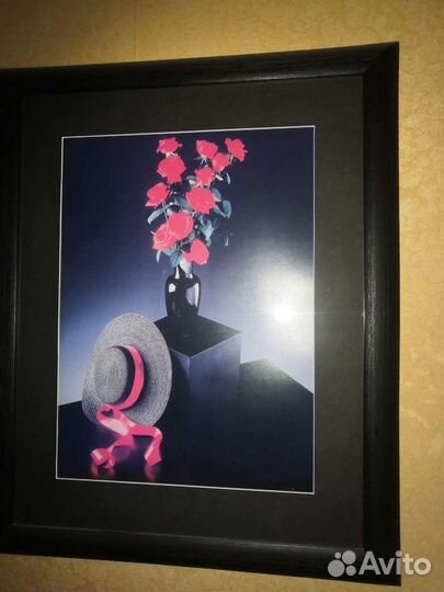 Интерьерная картина в рамке под стеклом, размер 65