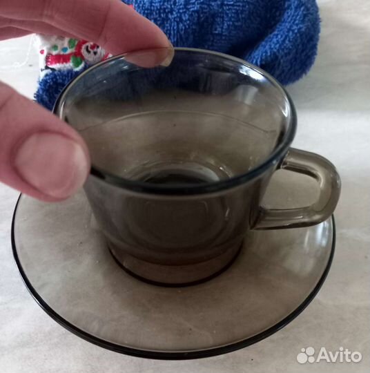 Кофейный и чайный комплект и новый бокал (чашка)