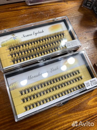 Пучки ресниц 20 д 8 и 10 мм