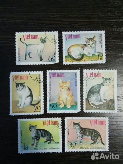 Марки (животные, Куба, Вьетнам, Польша, Чехословак