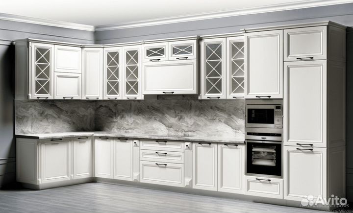 Кухня каталея модульная,фасады мдф в эмали