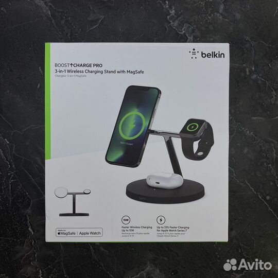 Зарядная станция Belkin Boost Charge Pro 3 в 1