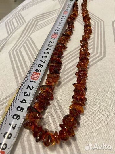 Бусы из натуральных камней СССР, янтарь