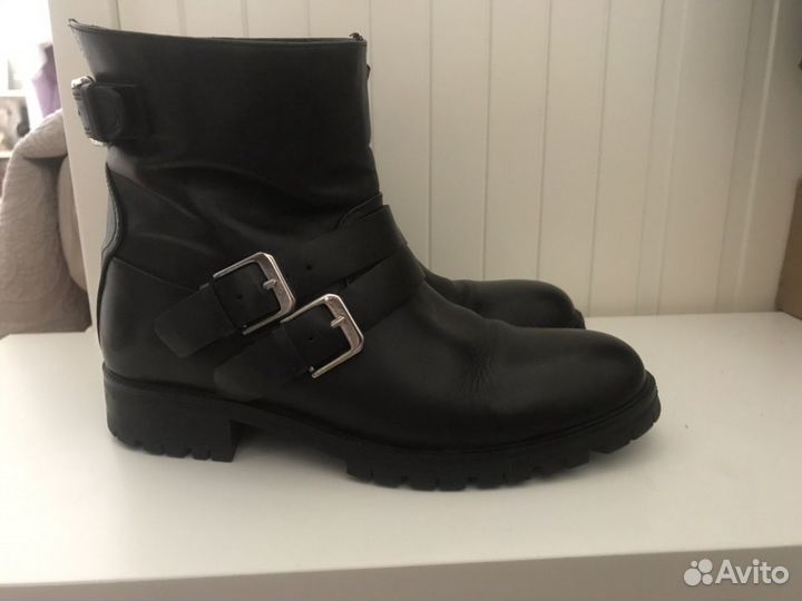 Полусапоги кожаные