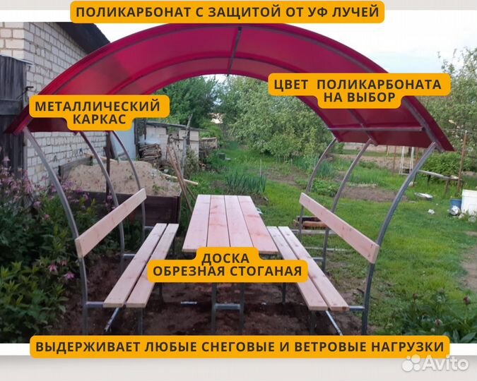 Беседки на дачу из поликарбоната