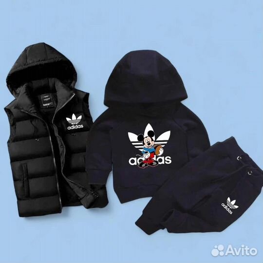 Детский костюм тройка Adidas, Tommy 80 до 110