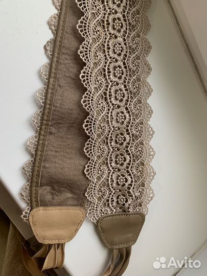 Пояс кушак ремень с кружевом женский широкий