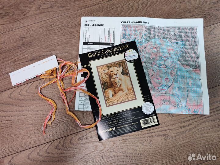 Наборы для вышивания (остатки) и канва