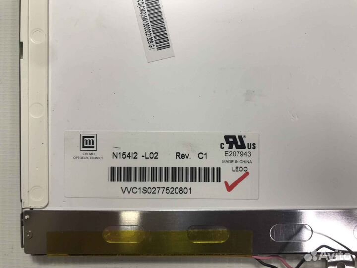 Матрица 15.4 1280x800 wxga wide Glare 1 лампа