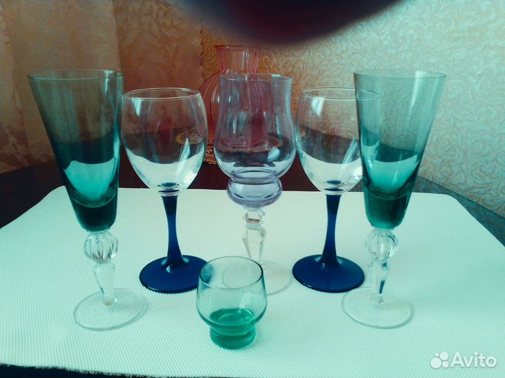 Бокалы, стекло 70-х