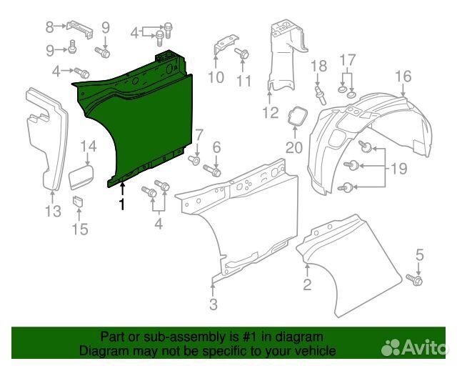 Крыло правое Jaguar F-type 2014 T2R8822