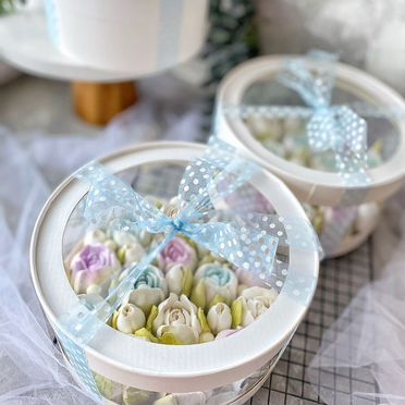 Цветы из зефира. Коробка аква d21 Вкус маракуйя
