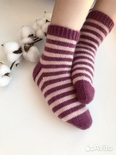 Детские вязаные носки