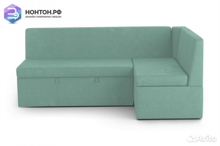 Кухонный угловой диван дельфин Орион мятный