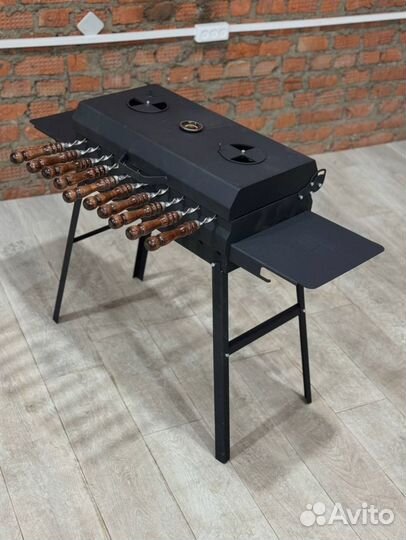 Мангал гриль барбекю с термометром