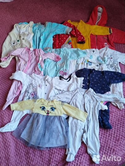 Детские вещи пакетом для девочек от 0 до 3