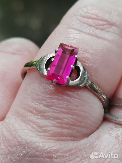 Кольцо серебро 875 проба