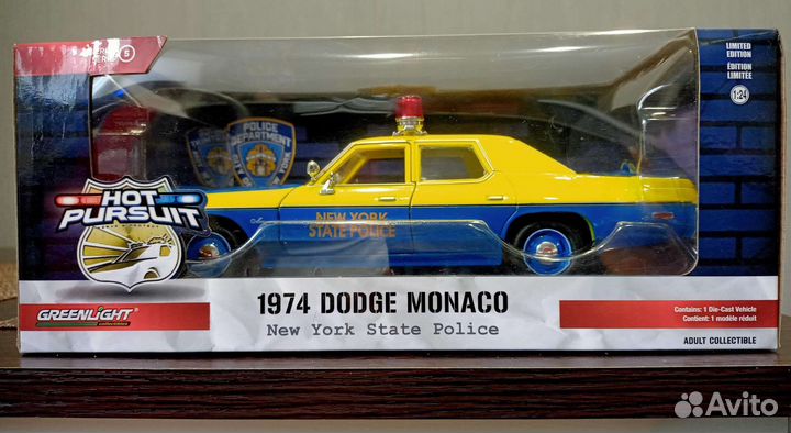 Модель Police Dodge Monaco 1974 nysp 1:24