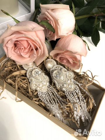 Свадебные аксессуары серьги