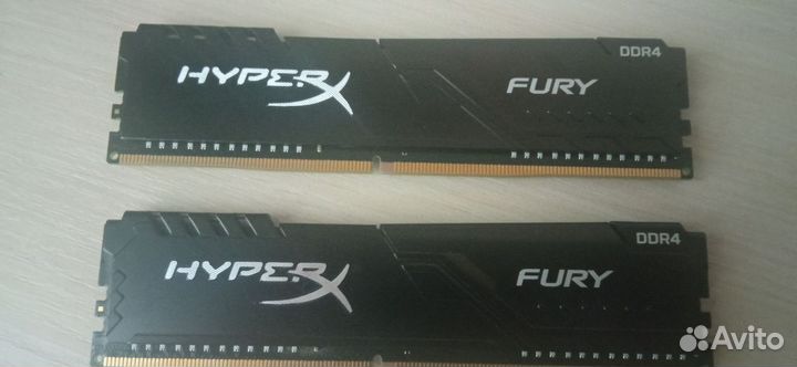 Планки памяти (комплект) HyperX DDR4 2x4gb 2666MHz