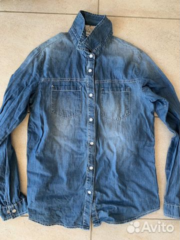 Рубашка джинсовая на девочку р 146