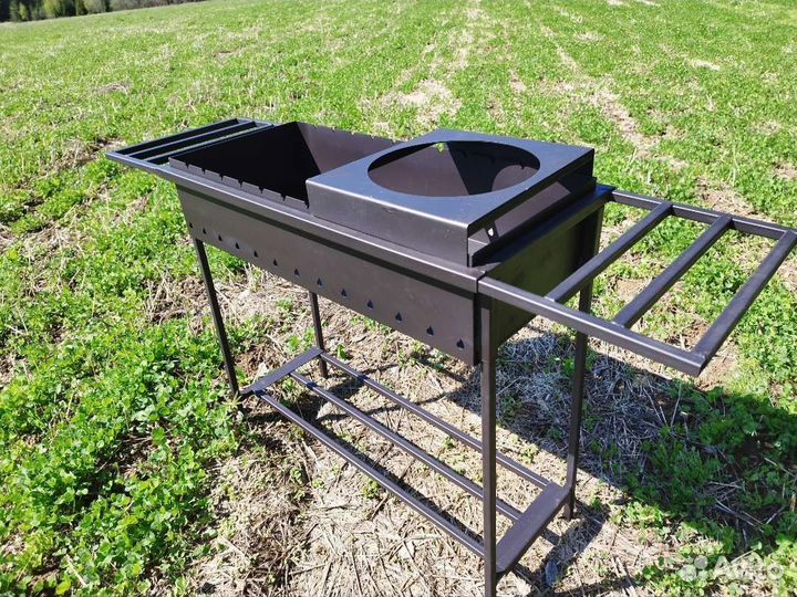 Мангал разборный с подказанником (чаша 70х30 2мм)