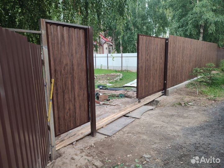 Откатные ворота для дома