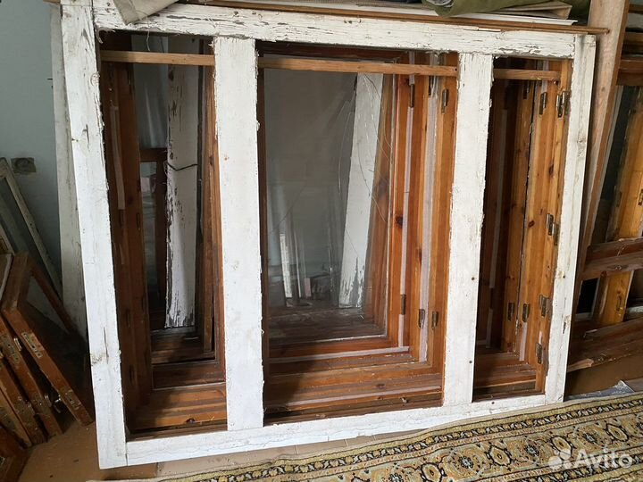 Рамы оконные остеклённые деревянные - 10 шт
