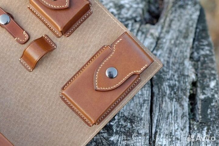 Пенал скрутка для сигар из кожи