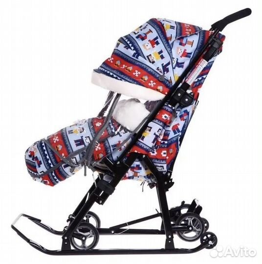 Санки-коляска Ника Детям нд-7-5/4 в стиле лего