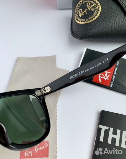 Солнцезащитные очки ray ban wafarer 54 зеленые
