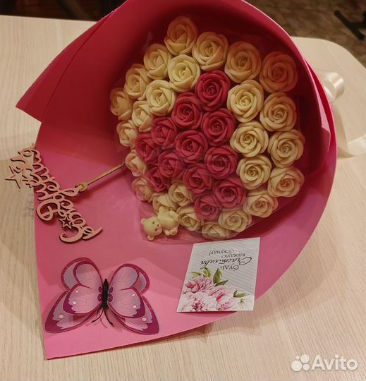 Съедобные букеты из шоколада, букеты шоколад роз