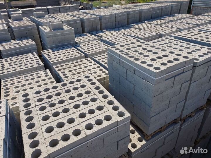Блок керамзитобетонный 190х190х390.М75. Нал.Безнал