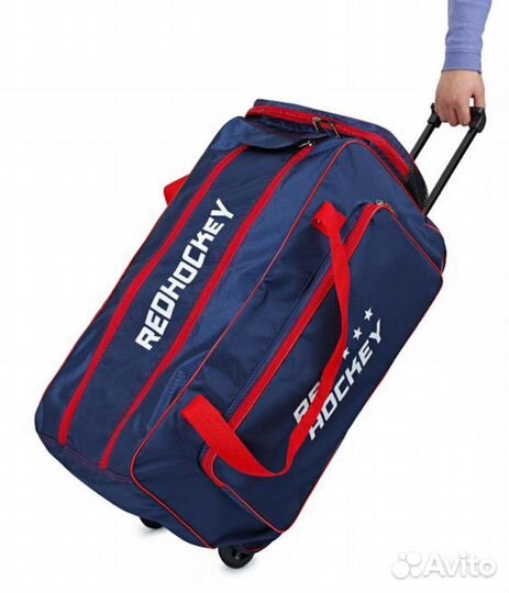 Баул хоккейный на колесах RED hockey р.L (синий-кр