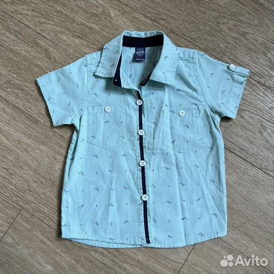 Рубашка для мальчика с коротким рукавом размер 92