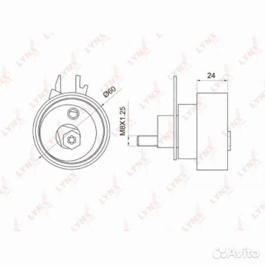 Lynxauto PB-1054 Ролик натяжной ремня грм LCV