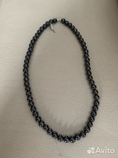 Бусы из черного жемчуга и серьги