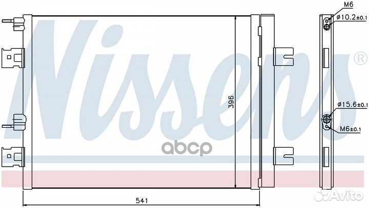 NS940262 радиатор кондиционера D110.2, D215