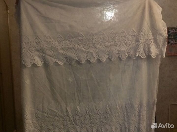 Тюль с ламбрикеном б/у