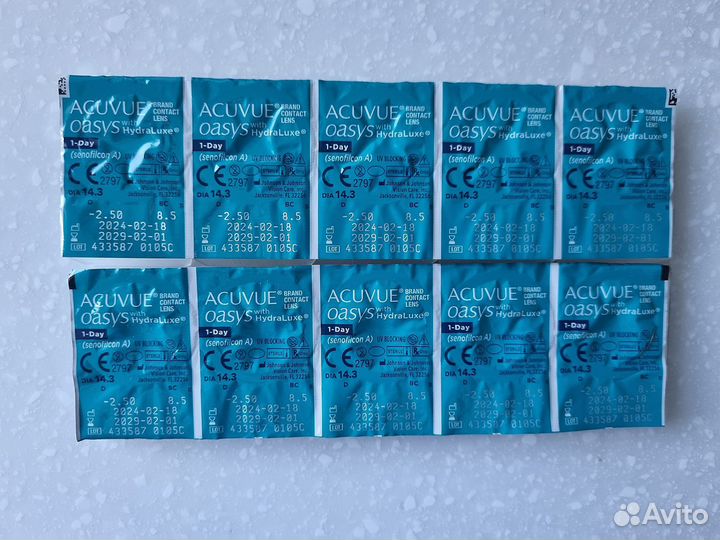 Линзы acuvue oasys 1 day - 2.5