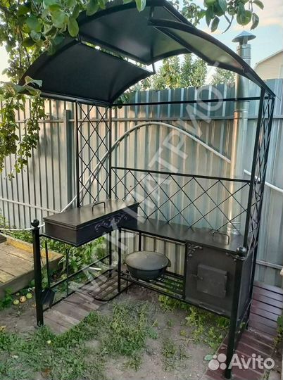 Мангал с печью