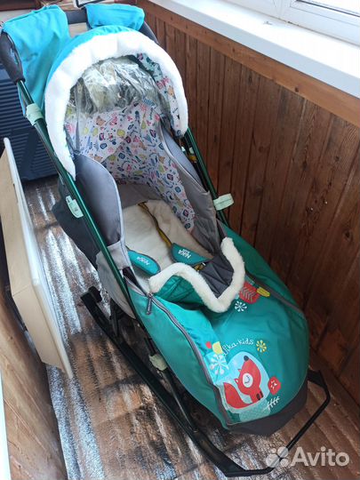 Детские санки коляска Nika kids