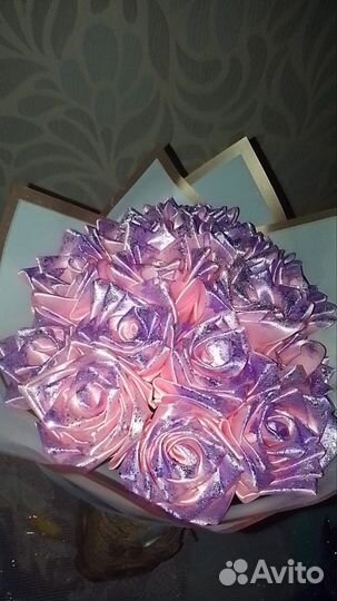 Букет из атласных лент