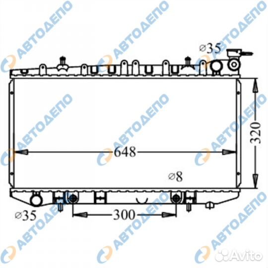 Радиатор охлаждения двигателя nissan pulsar, prese